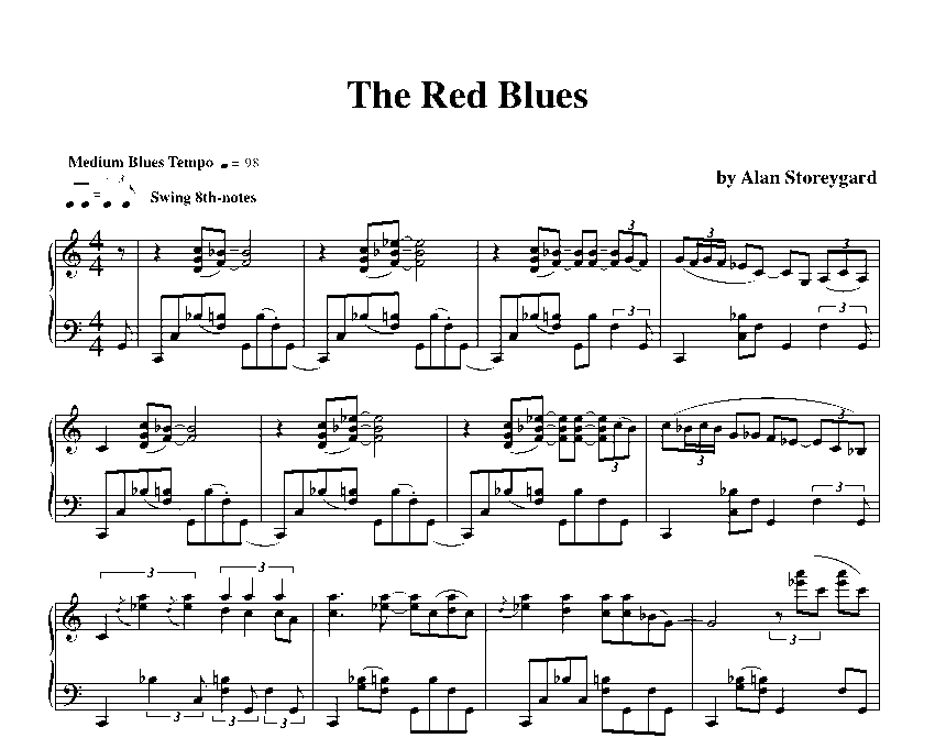 The Red Blues (sheet music)